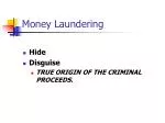 Money Laundering - slide 1