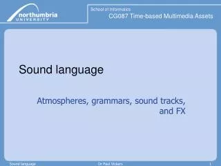 Sound language