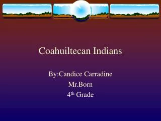 Coahuiltecan Indians