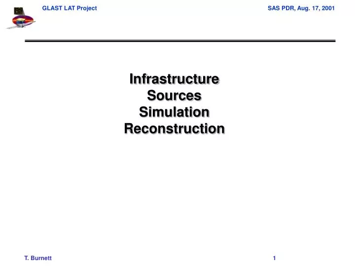infrastructure sources simulation reconstruction