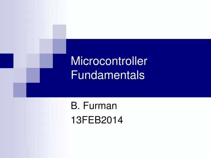 microcontroller fundamentals