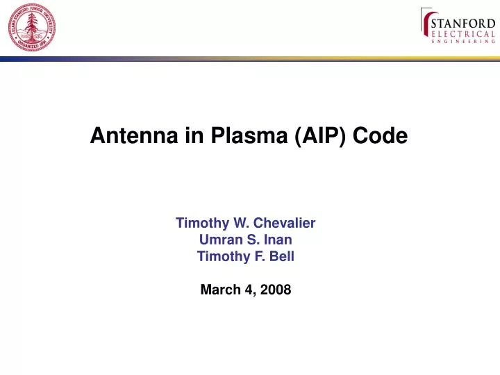 antenna in plasma aip code