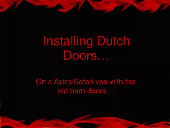 installing dutch doors