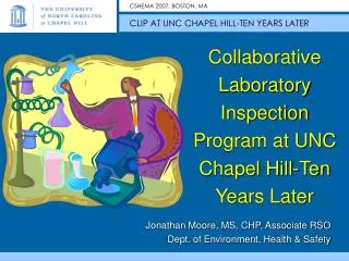 Collaborative Laboratory Inspection Program at UNC Chapel Hill-Ten Years Later