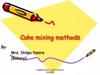 Cake mixing methods