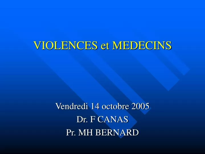 violences et medecins