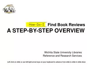 Find Book Reviews A STEP-BY-STEP OVERVIEW