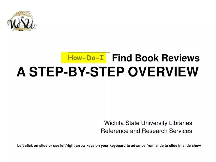 find book reviews a step by step overview