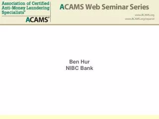 Ben Hur NIBC Bank