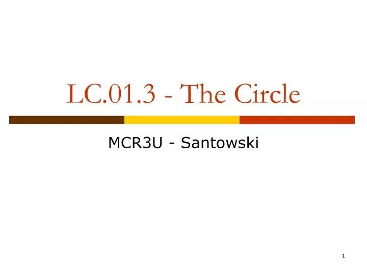lc 01 3 the circle