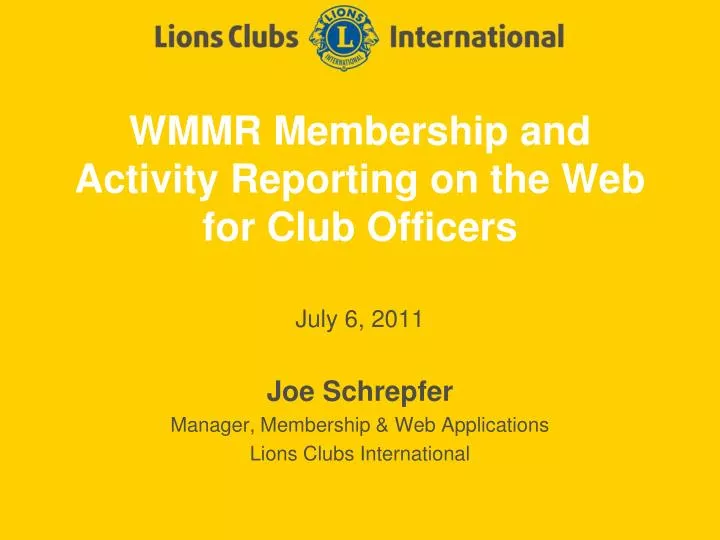 wmmr membership and activity reporting on the web for club officers