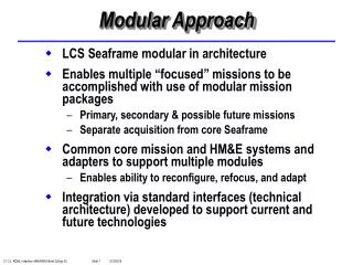 Modular Approach