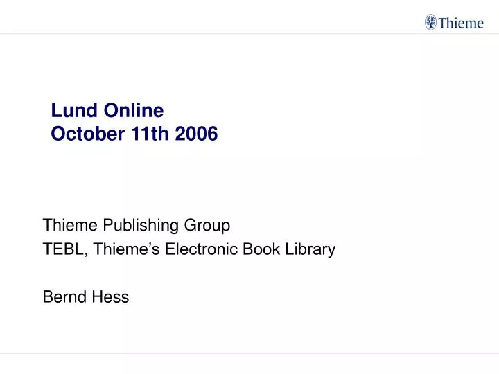 lund online october 11th 2006