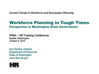 Current Trends in Workforce and Succession Planning