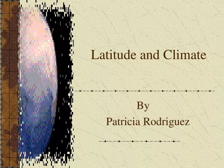 latitude and climate