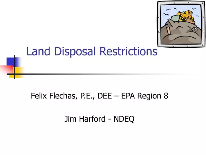 land disposal restrictions