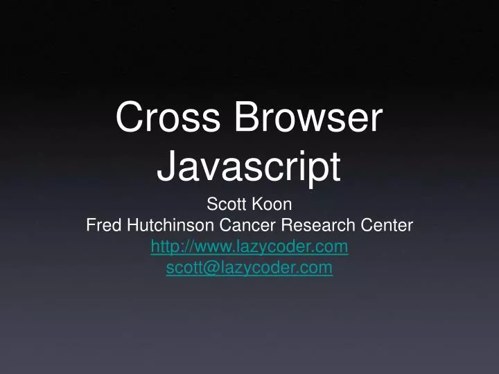 cross browser javascript