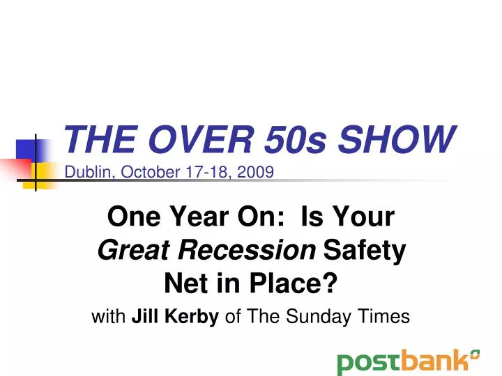 the over 50s show dublin october 17 18 2009