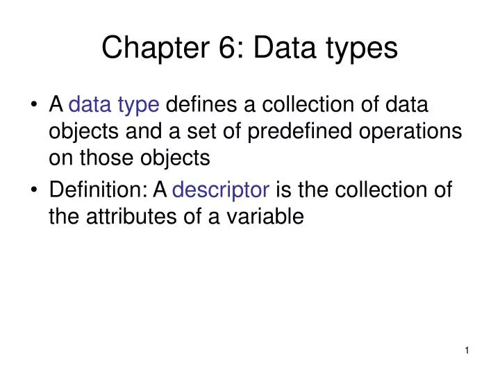 chapter 6 data types