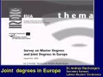 Joint degrees in Europe - slide 1