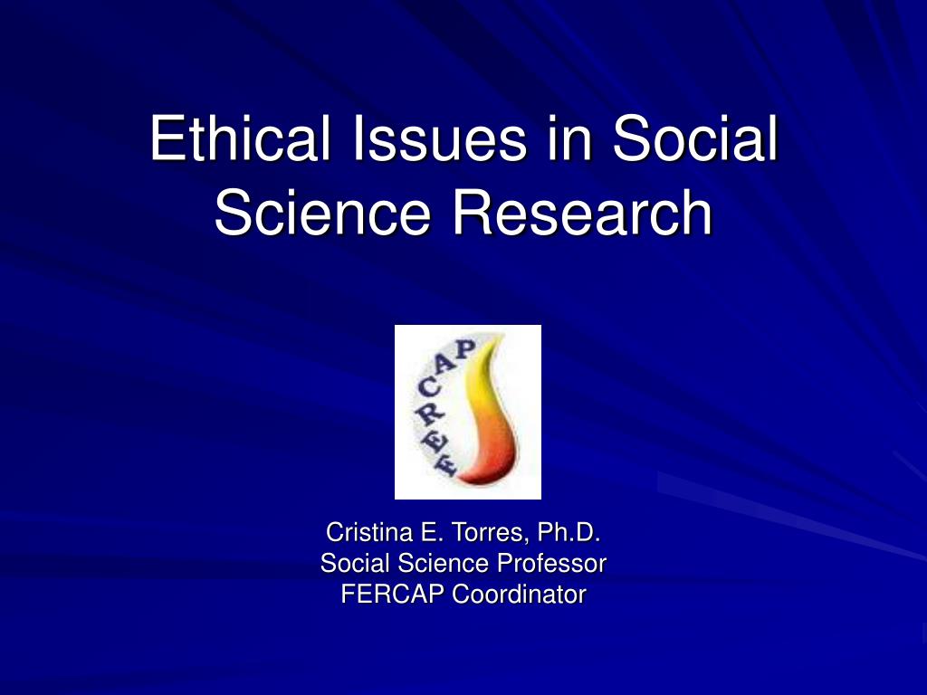 PPT - Ethical Issues in Social Science Research PowerPoint Presentation ...