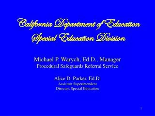 18 Most Common Areas of Noncompliance Cited by the California Department of Education Special Education Division
