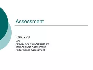 Assessment