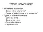 “White Collar Crime” - slide 1
