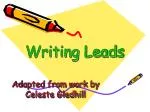 Writing Leads - slide 1