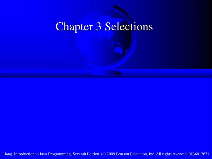 chapter 3 selections