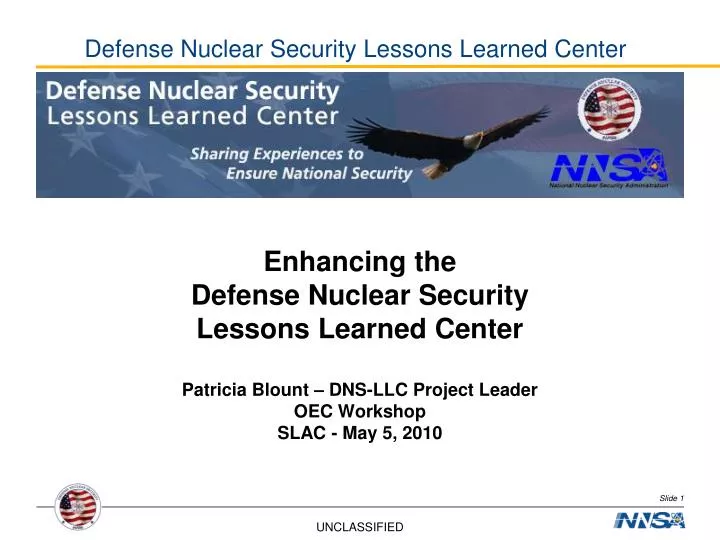 defense nuclear security lessons learned center