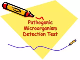 Pathogenic Microorganism Detection Test