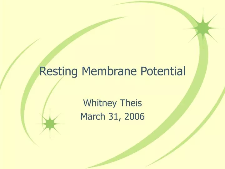 resting membrane potential