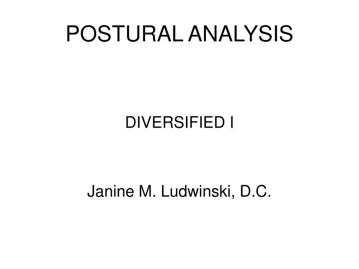 postural analysis