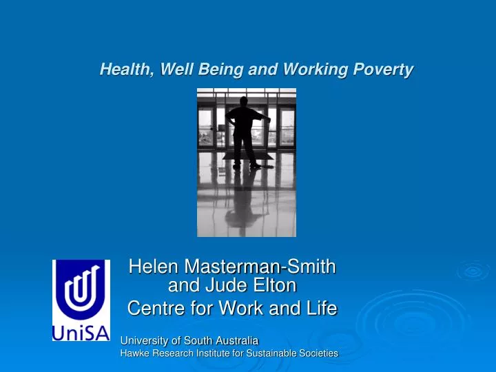 health well being and working poverty