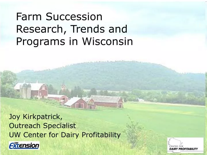 farm succession research trends and programs in wisconsin
