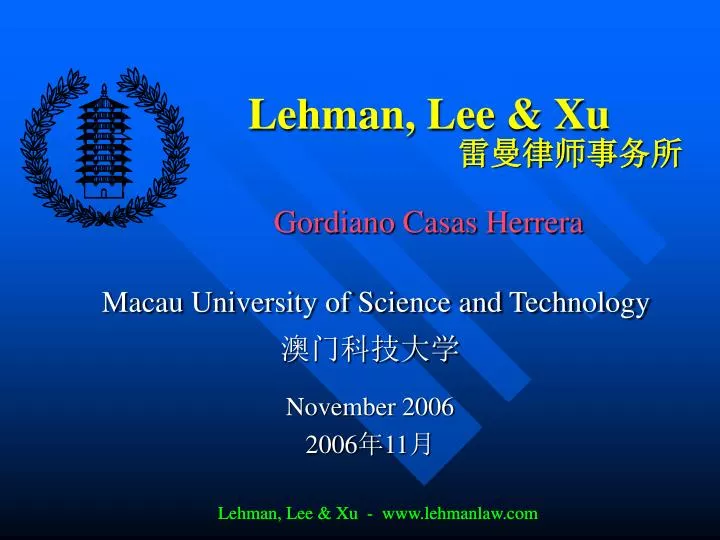 macau university of science and technology november 2006 2006 11