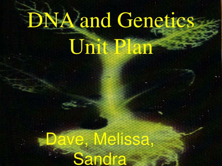 dna and genetics unit plan