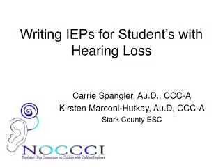 Writing IEPs for Student’s with Hearing Loss