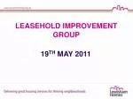 LEASEHOLD IMPROVEMENT GROUP