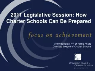 2011 Legislative Session: How Charter Schools Can Be Prepared