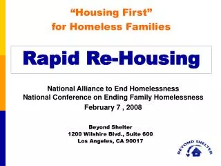 Rapid Re-Housing
