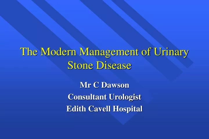 the modern management of urinary stone disease