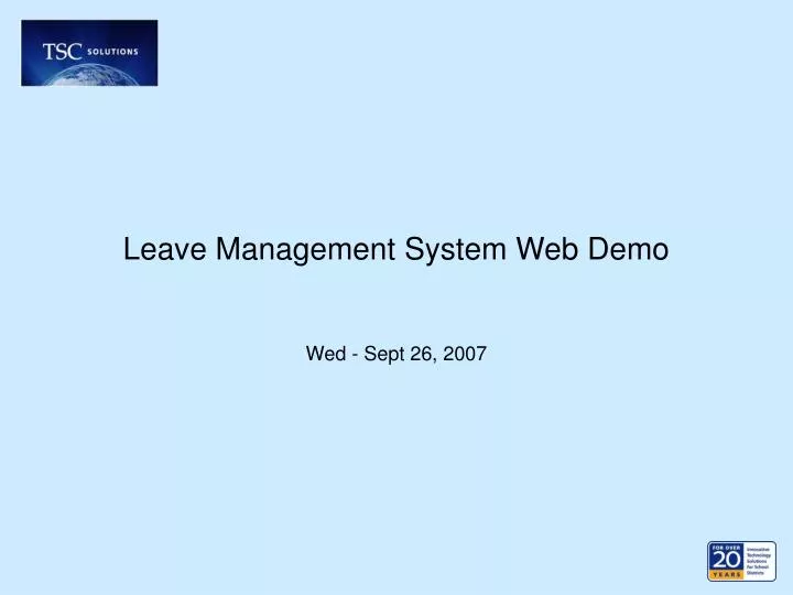 leave management system web demo