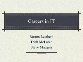 Careers in IT