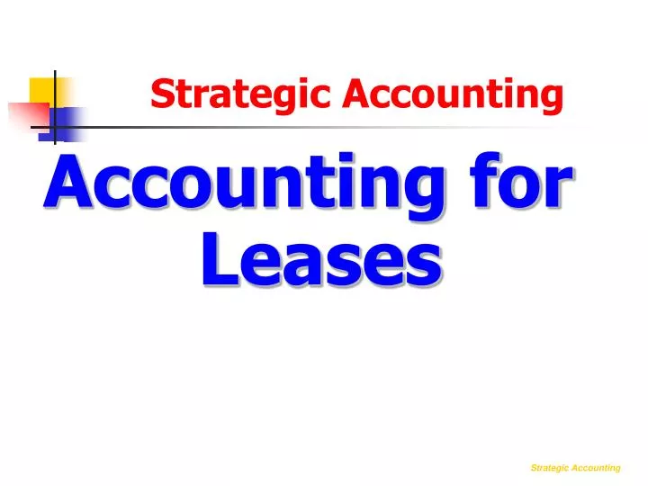 strategic accounting