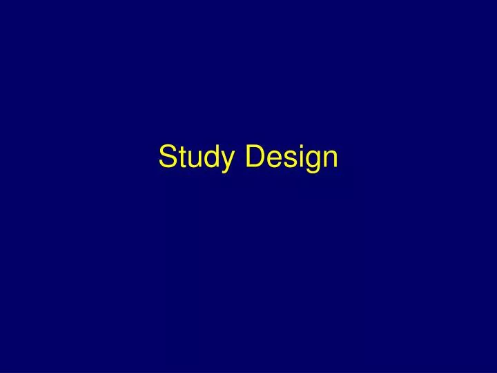 study design