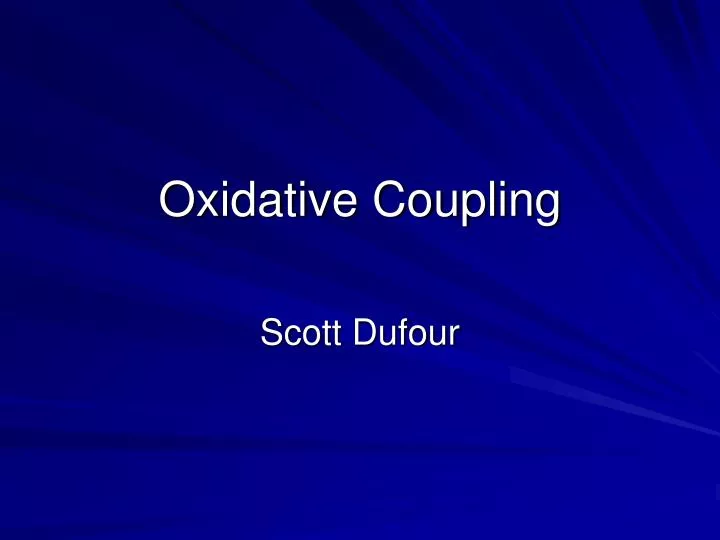 oxidative coupling