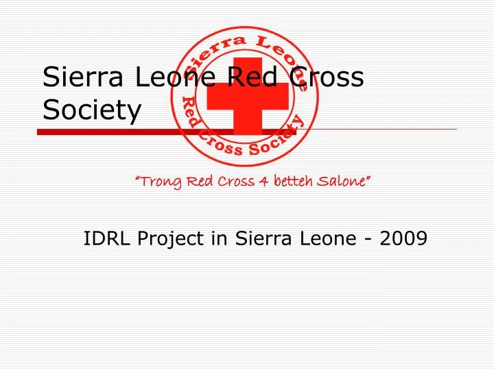 sierra leone red cross society