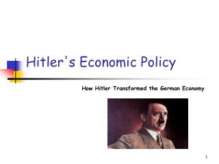Hitler's Economic Policy